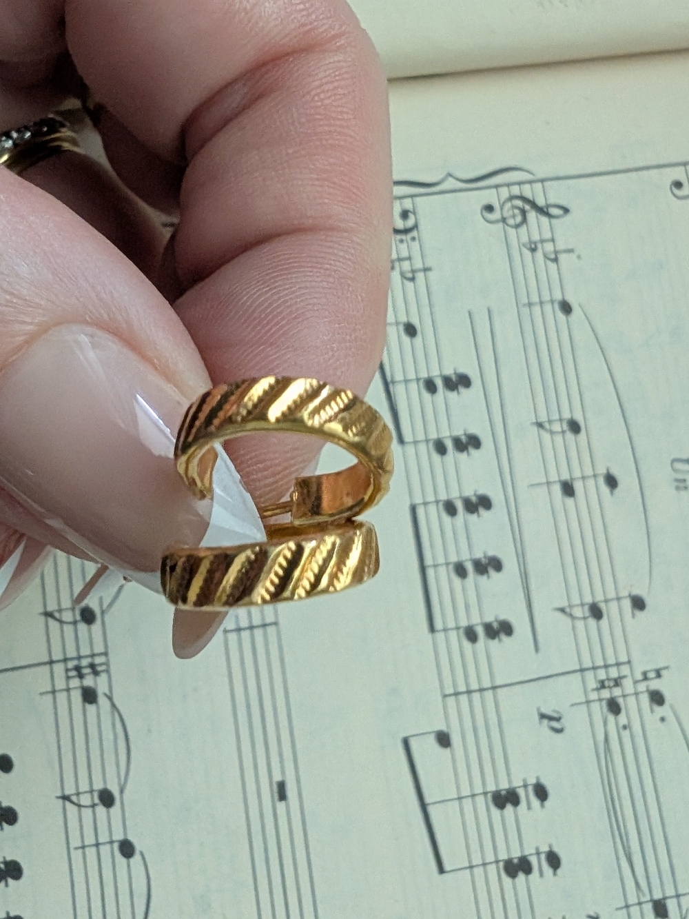 Gold-Tone Twisted Hoop Earring - Women's Jewelry